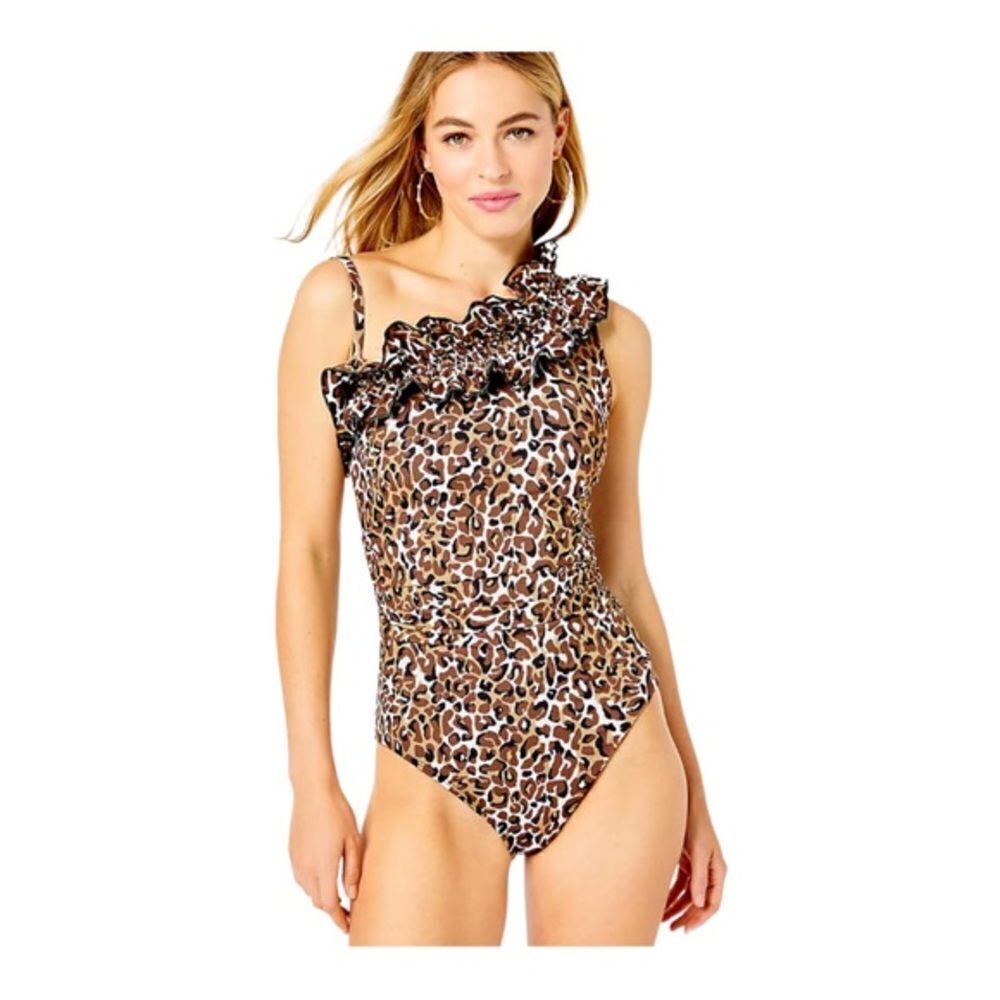Lilly Pulitzer Kibali One-Piece Chocolate/Onyx My Favorite Spot NWT